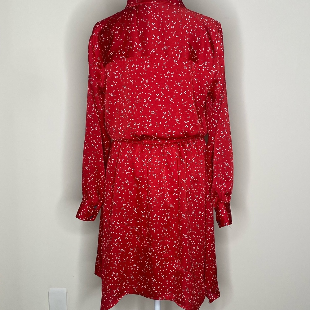Vince Camuto Womens long sleeves Polka dot Dress size S - Picture 6 of 9